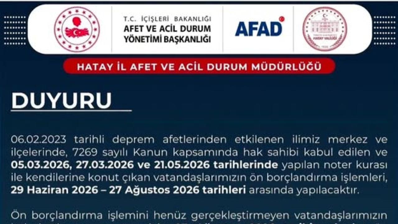 AFAD’dan Deprem Konutu Hak Sahiplerine Kritik Uyarı