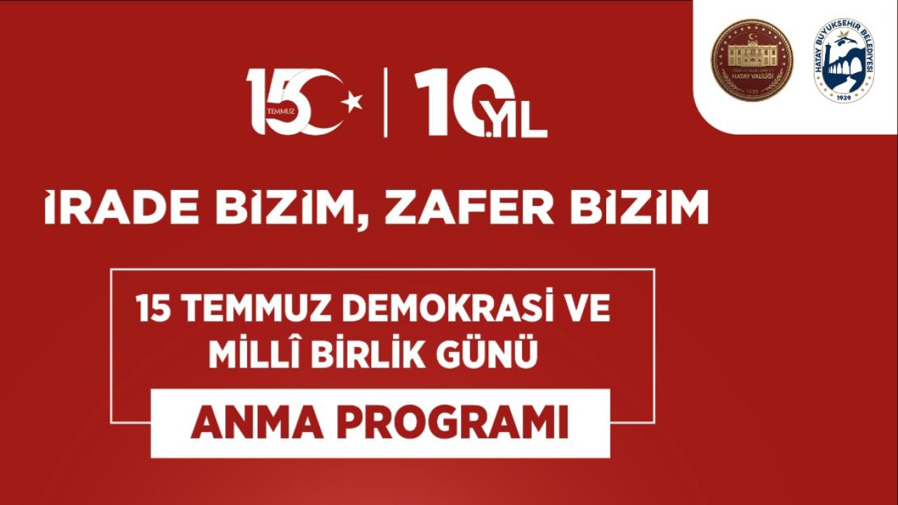 Hatay'da 15 Temmuz Etkinlikleri